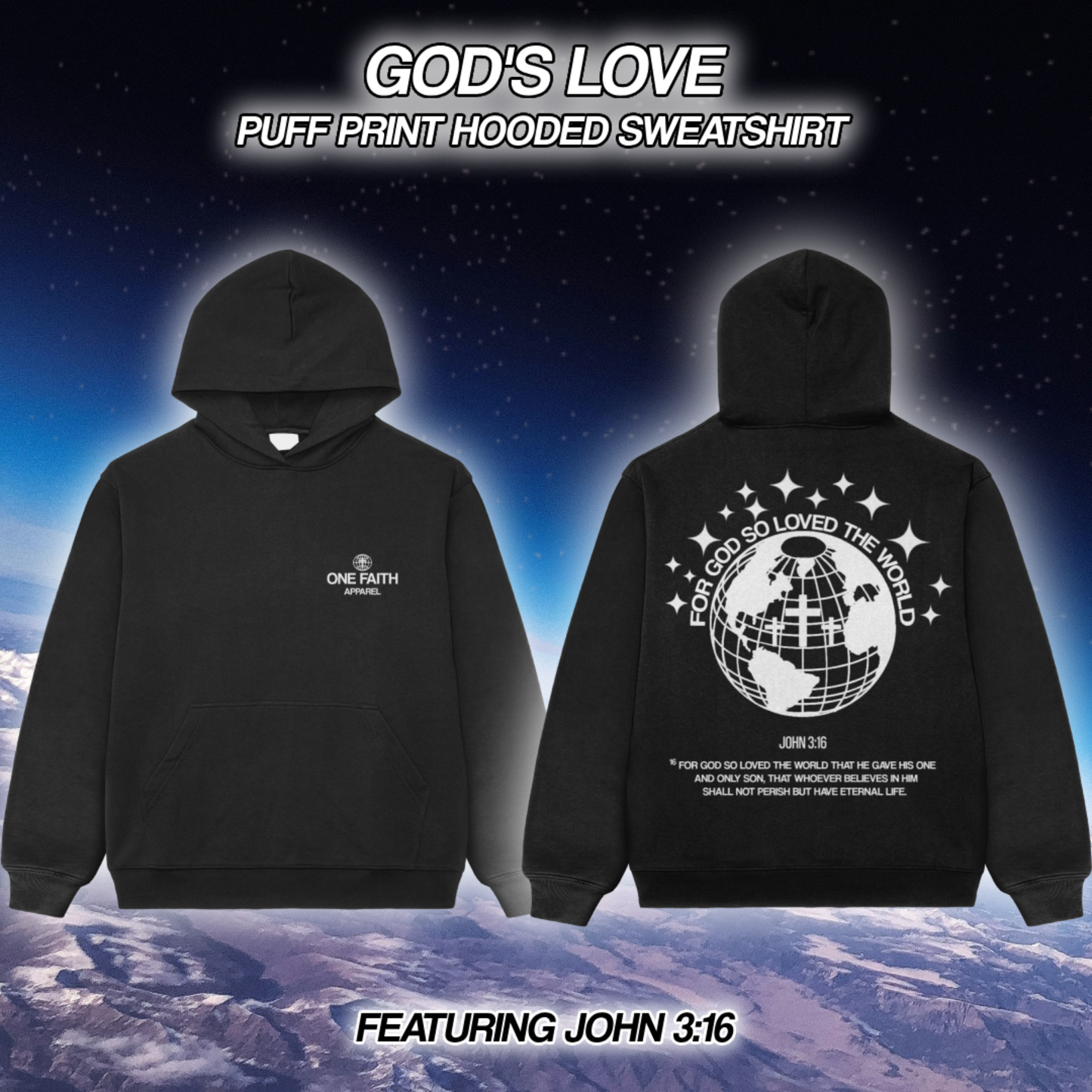 God’s Love Hoodie (Black)