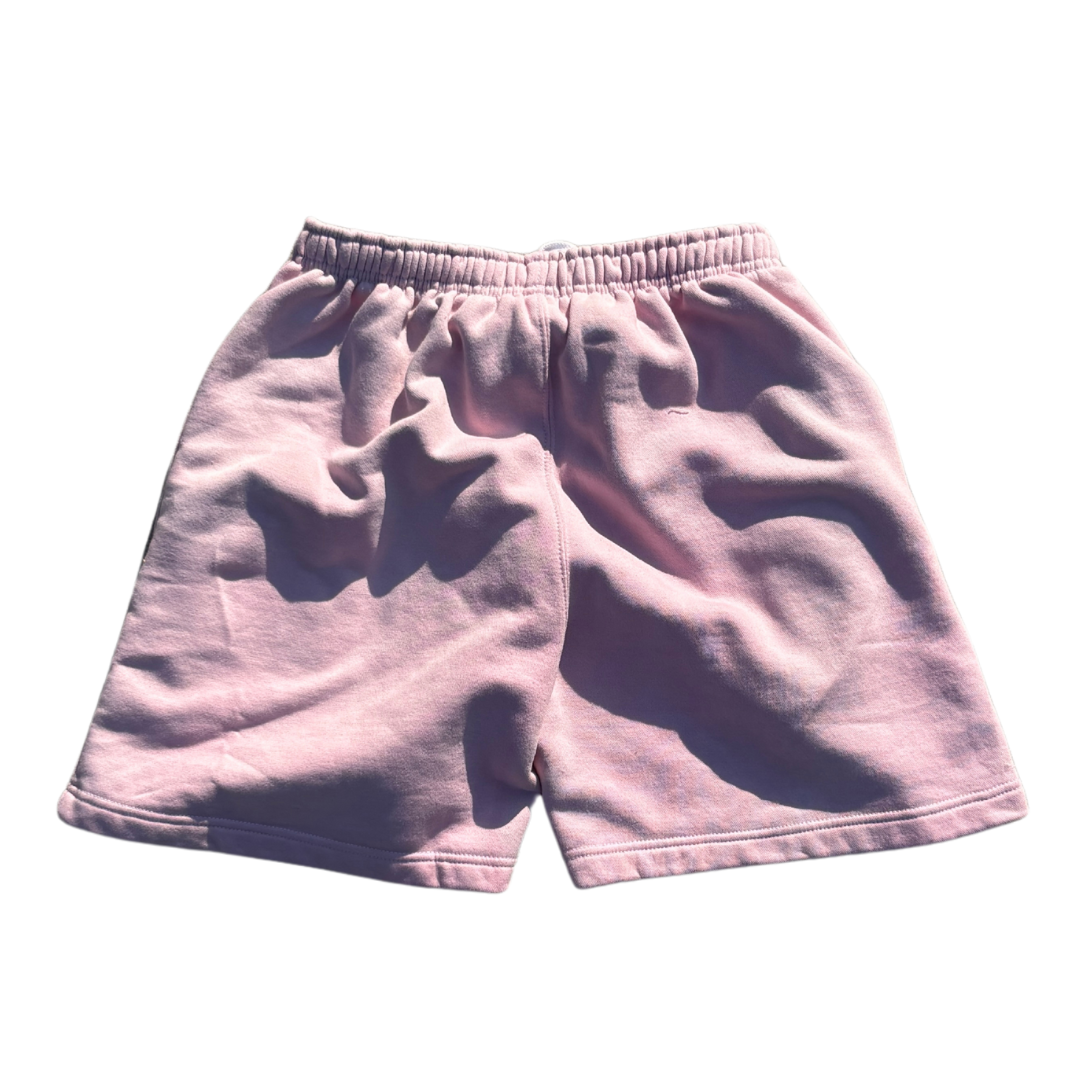 “FAITH!” Acid Wash Shorts (Pink)