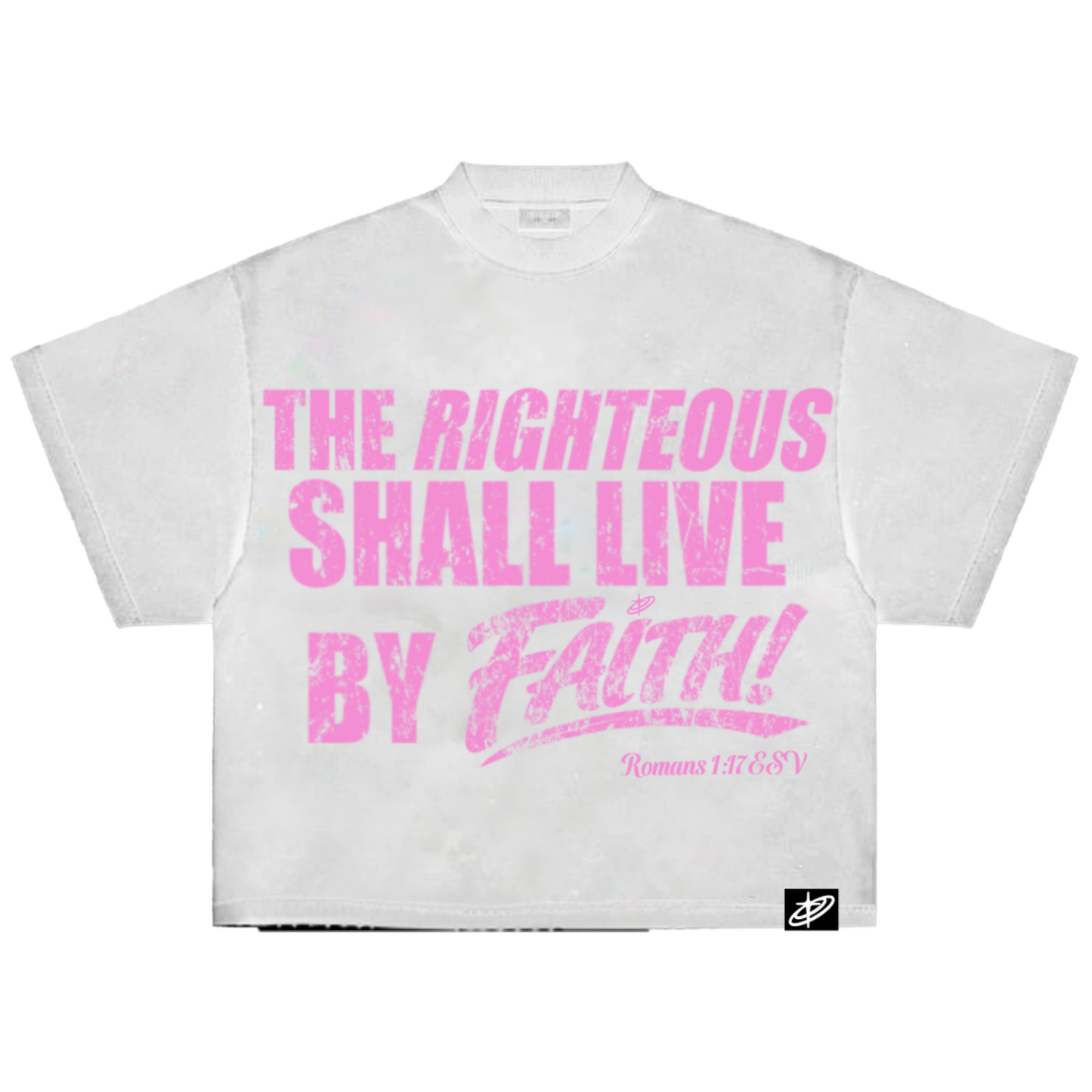 "RIGHTEOUS" CROPPED TEE [PINK]