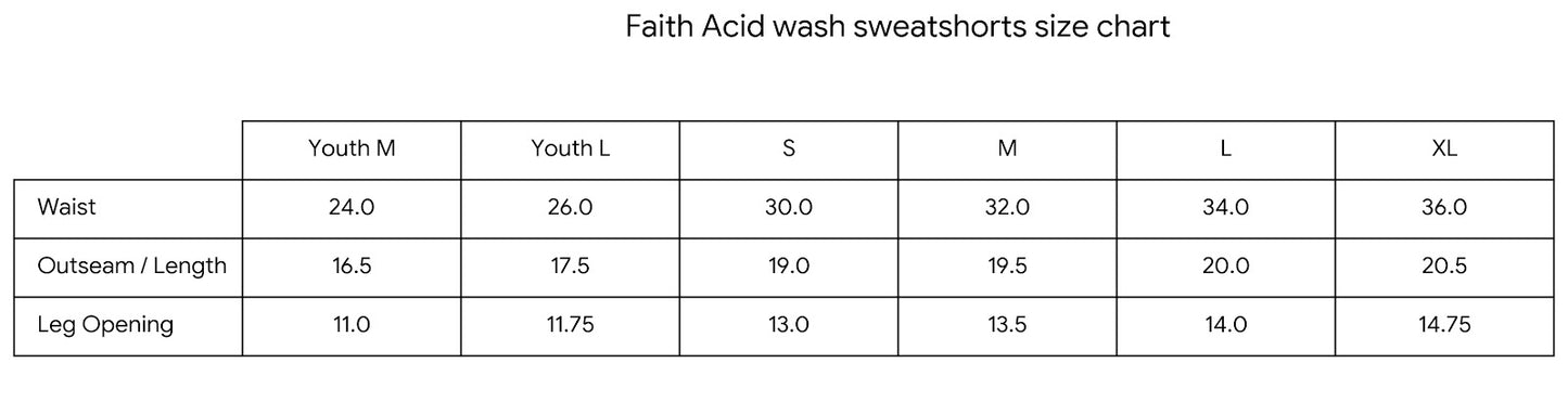 “FAITH!” Acid Wash Shorts [Pink]