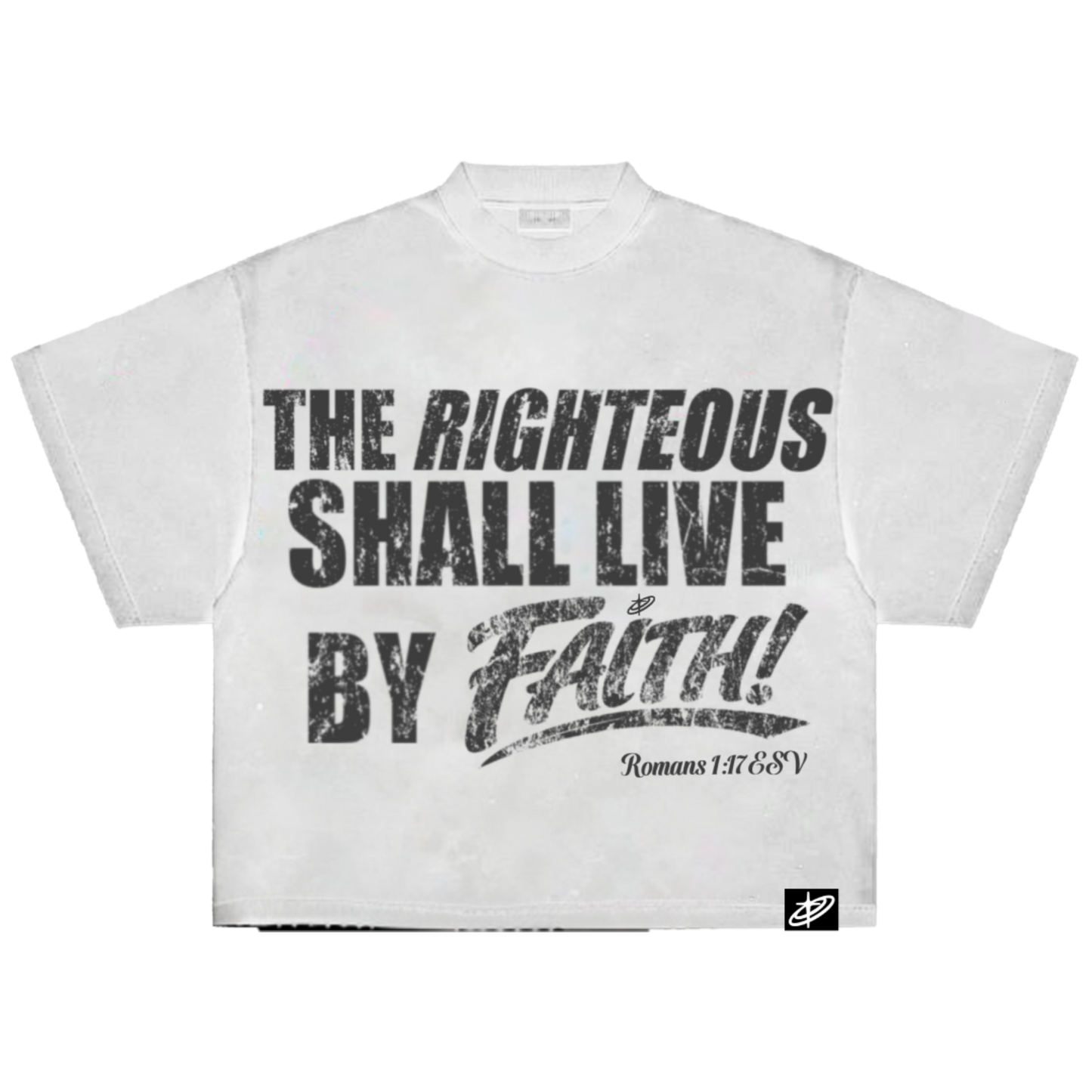 "RIGHTEOUS" CROPPED TEE [BLACK]