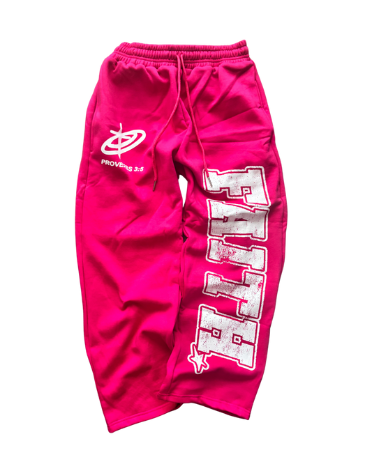 "FAITH!" SWEATPANTS [ROSE]