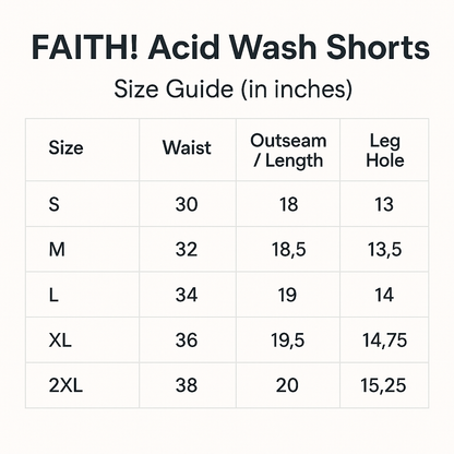 “FAITH!” Acid Wash Shorts (Pink)