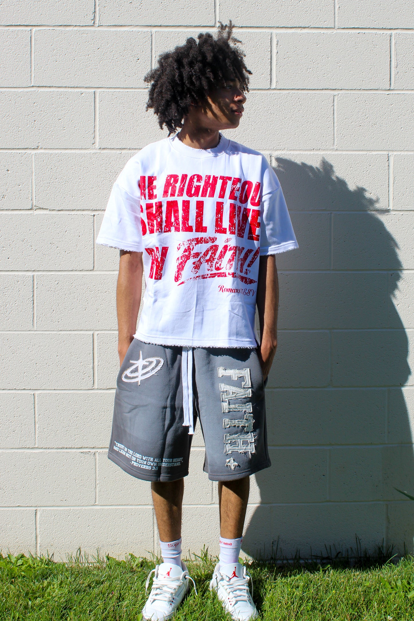 "RIGHTEOUS" CROPPED TEE [RED]