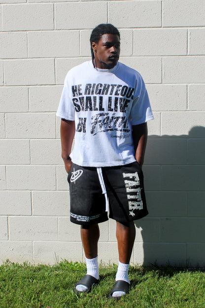 "RIGHTEOUS" CROPPED TEE [BLACK]