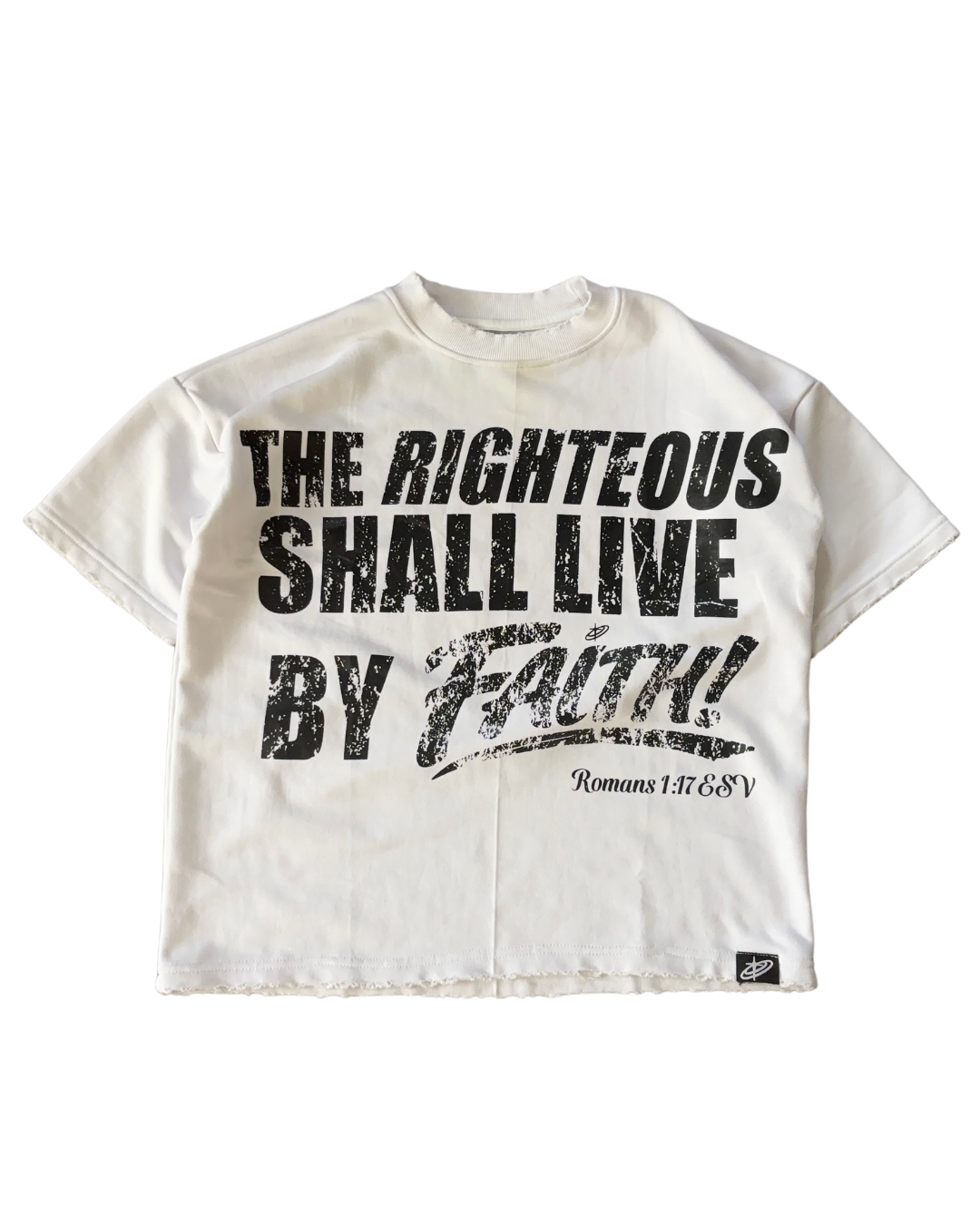 "RIGHTEOUS" CROPPED TEE [BLACK]