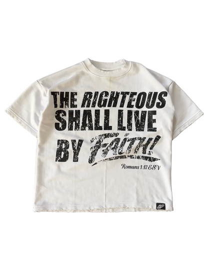 "RIGHTEOUS" CROPPED TEE [BLACK]