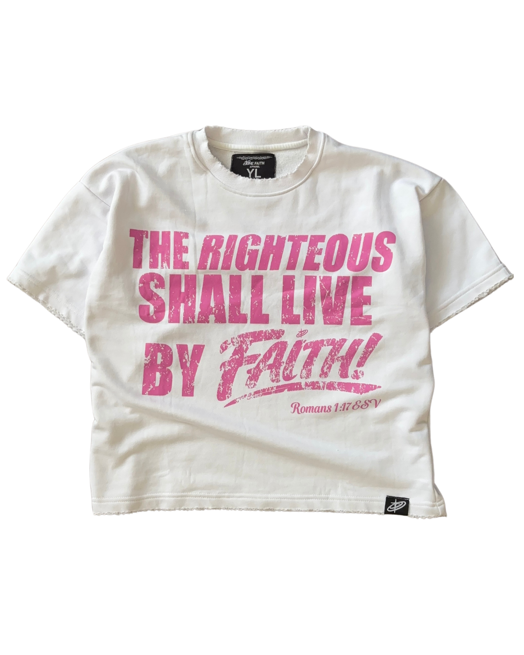 "RIGHTEOUS" CROPPED TEE [PINK]