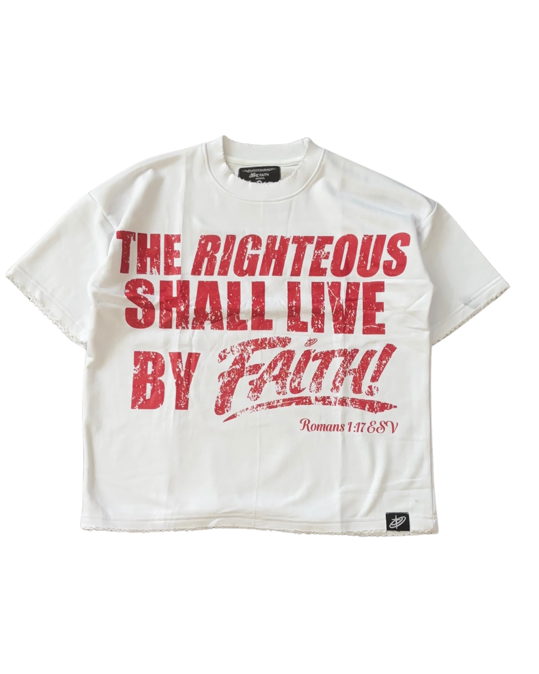 "RIGHTEOUS" CROPPED TEE [RED]