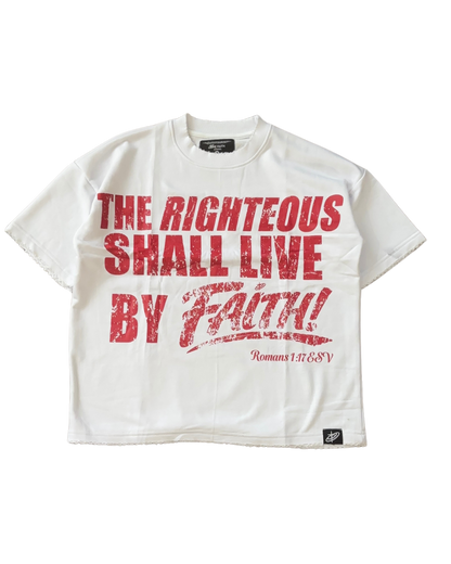 "RIGHTEOUS" CROPPED TEE [RED]