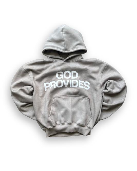 "GOD PROVIDES!" HOODIE [GREY]