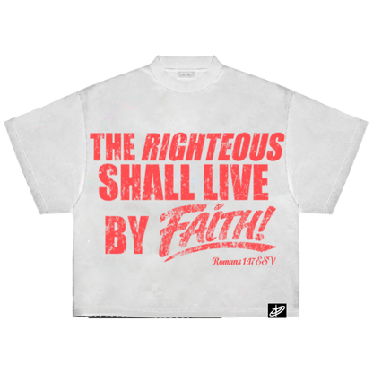 "RIGHTEOUS" CROPPED TEE [RED]