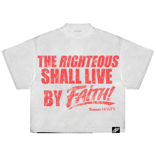 "RIGHTEOUS" CROPPED TEE [RED]
